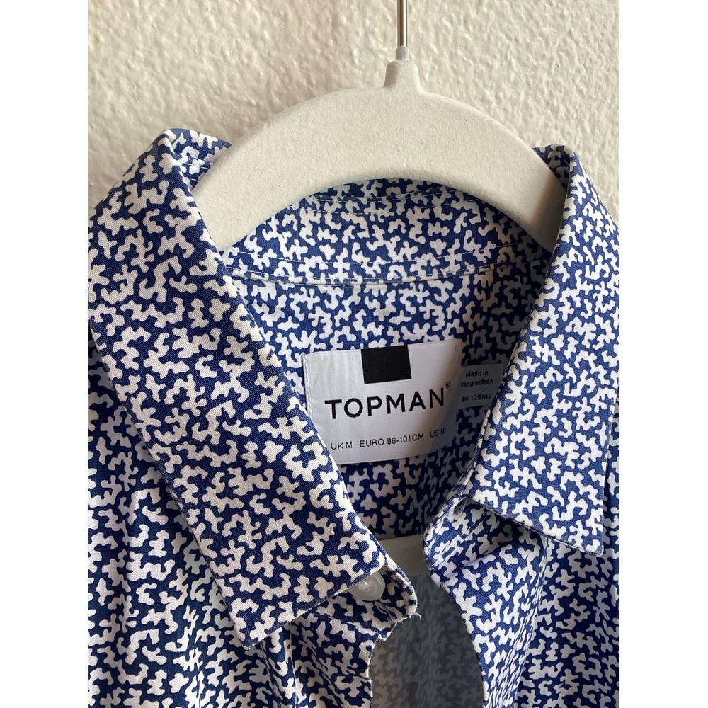 TopMan Blue-White button‎ up shirt